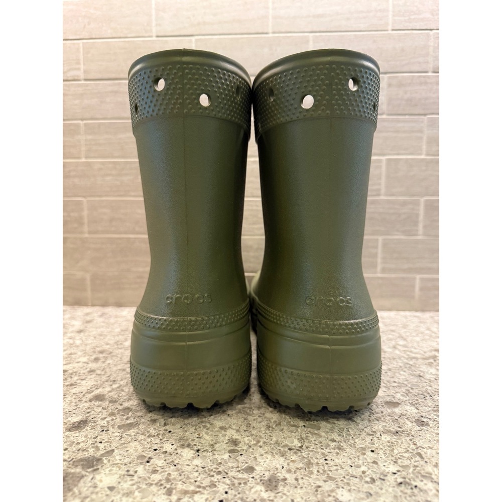 Crocs NWOT Adult Unisex Classic Army Green Waterproof Rain Boots Mens 7 Womens 9 - Picture 9 of 11